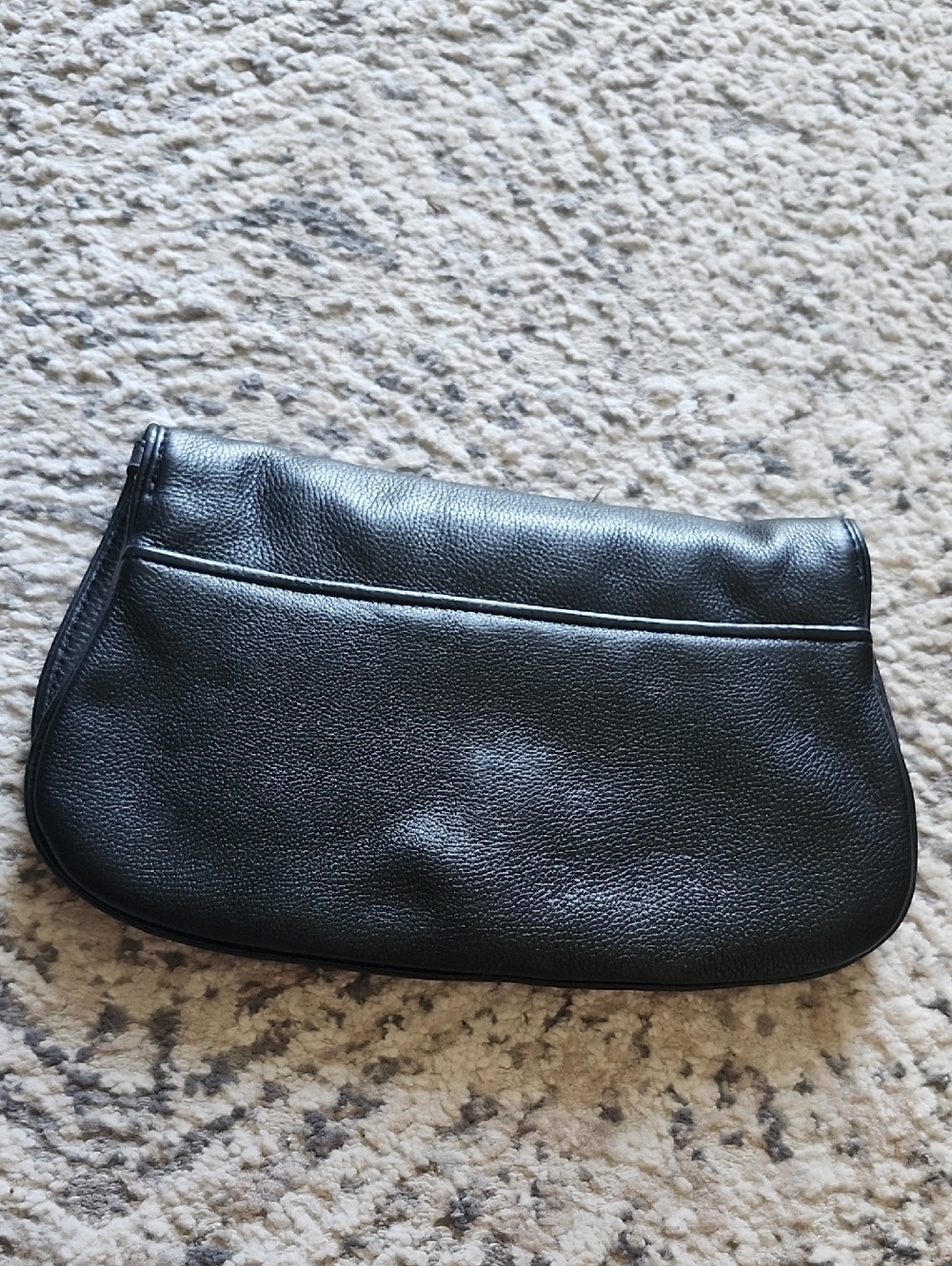 Tory Burch Reva Black Pebbled Leather Crossbody Clutch - Picture 6 of 8